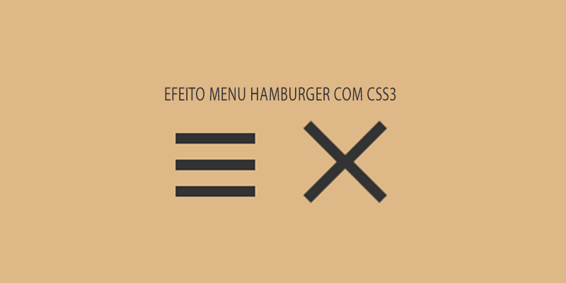 Efeito Menu Hamburger com CSS3