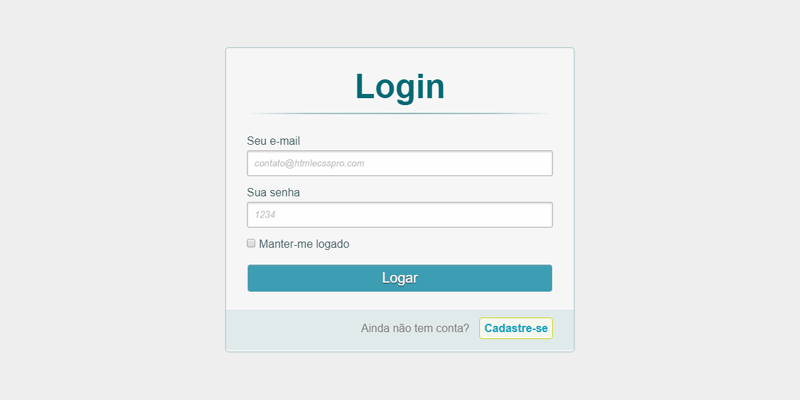 Formulário de Login e Cadastro com HTML5 e CSS3