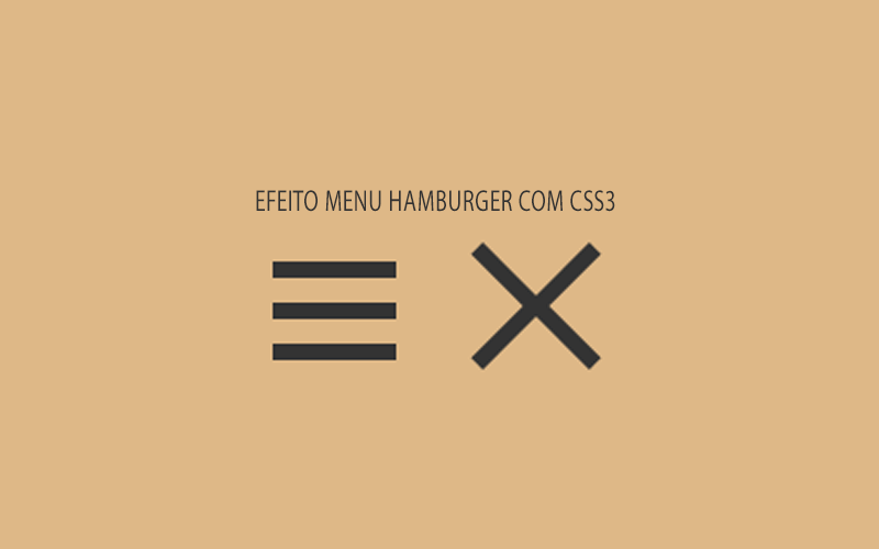 Efeito Menu Hamburger com CSS3