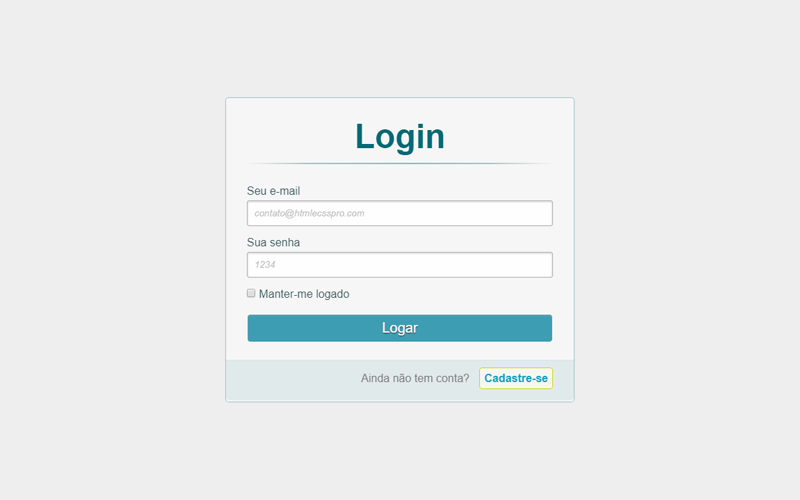 Formulário de Login e Cadastro com HTML5 e CSS3